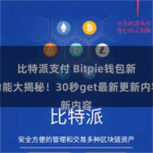 比特派支付 Bitpie钱包新功能大揭秘！30秒get最新更新内容