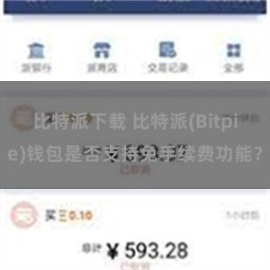 比特派下载 比特派(Bitpie)钱包是否支持免手续费功能？
