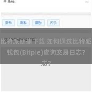 比特派便捷下载 如何通过比特派钱包(Bitpie)查询交易日志？