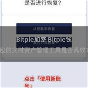 Bitpie加密 Bitpie钱包的实时资产管理工具是否高效？