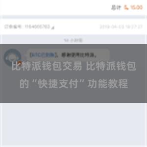 比特派钱包交易 比特派钱包的“快捷支付”功能教程