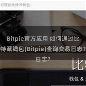 Bitpie官方应用 如何通过比特派钱包(Bitpie)查询交易日志？