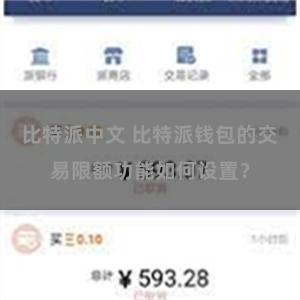 比特派中文 比特派钱包的交易限额功能如何设置？