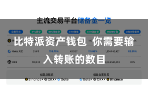 比特派资产钱包  你需要输入转账的数目